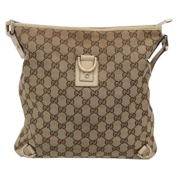 GUCCI GG Canvas Abbey Shoulder Bag Beige Gold - Picture 2 of 16